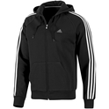 adidas Männer Essentials 3-Stripes Full-Zip Brushed Hoodie