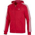 adidas Männer Essentials 3-Stripes Full-Zip Brushed Hoodie