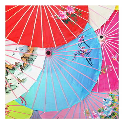 Aluminium Print - Wandbild Chinese Parasols - Quadrat 1:1