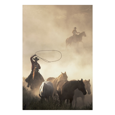 Aluminium Print - Wandbild Cowboys - Hoch 3:2
