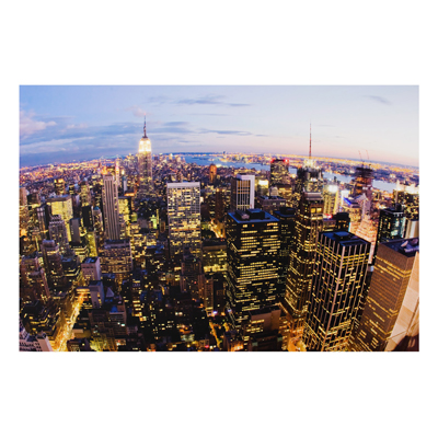 Aluminium Print - Wandbild New York Skyline bei Nacht - Quer 2:3