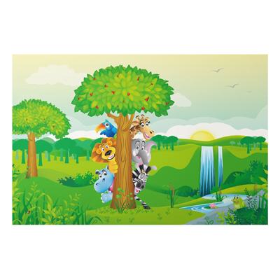 Aluminium Print - Wandbild No.BF1 Dschungeltiere - Quer 2:3