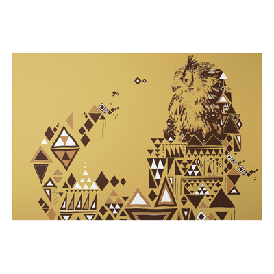 Aluminium Print - Wandbild No.MW17 Indianische Eule - Quer 2:3