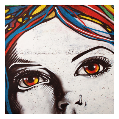 Aluminium Print - Wandbild Punk Graffiti - Quadrat 1:1