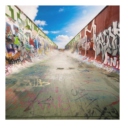 Aluminium Print - Wandbild Skate Graffiti - Quadrat 1:1