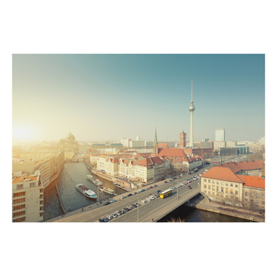 Forex Fine Art Print - Wandbild Berlin am Morgen - Quer 2:3