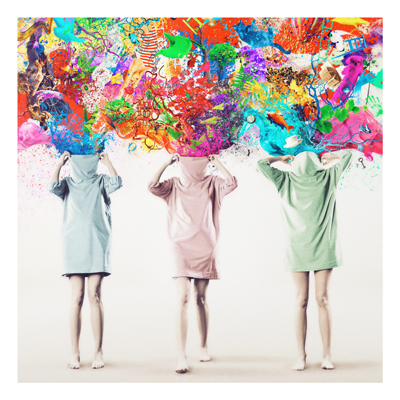 Forex Fine Art Print - Wandbild Brain Explosions - Quadrat 1:1