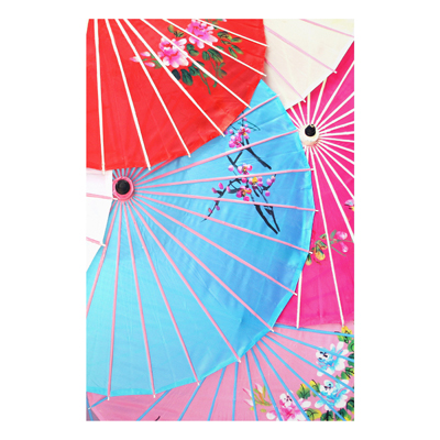 Forex Fine Art Print - Wandbild Chinese Parasols - Hoch 3:2