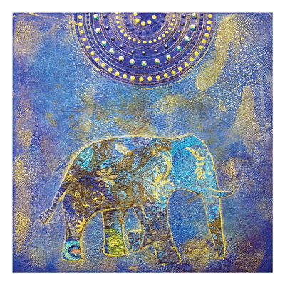 Forex Fine Art Print - Wandbild Elephant in Marrakech - Quadrat 1:1