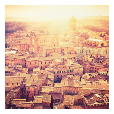 Forex Fine Art Print - Wandbild Fiery Siena - Quadrat 1:1