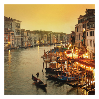 Forex Fine Art Print - Wandbild Großer Kanal von Venedig - Quadrat 1:1
