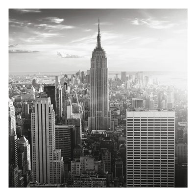 Forex Fine Art Print - Wandbild Manhattan Skyline - Quadrat 1:1