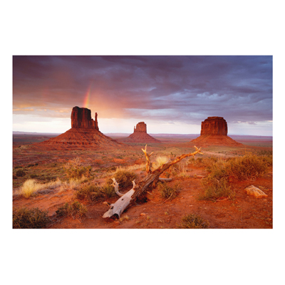 Forex Fine Art Print - Wandbild Monument Valley bei Sonnenuntergang - Quer 2:3