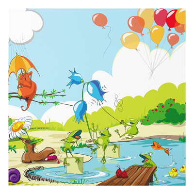 Forex Fine Art Print - Wandbild No.NL1 Tierkonzert - Quadrat 1:1