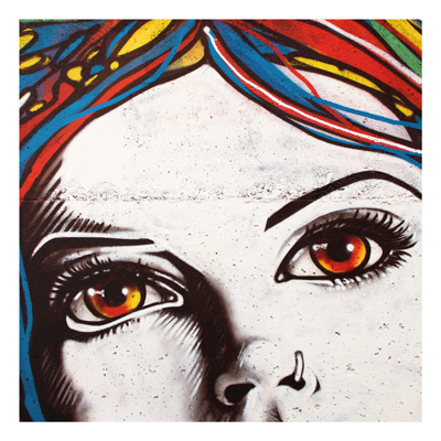 Forex Fine Art Print - Wandbild Punk Graffiti - Quadrat 1:1