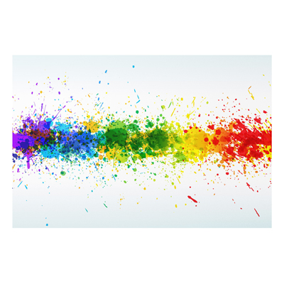Forex Fine Art Print - Wandbild Rainbow Splatter - Quer 2:3