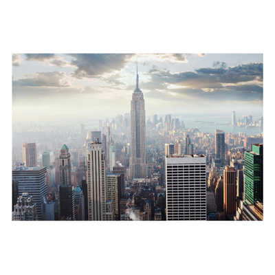 Forex Fine Art Print - Wandbild Sonnenaufgang in New York - Quer 2:3