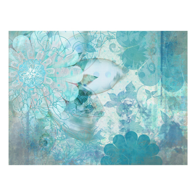 Forex Fine Art Print - Wandbild Winterblumen - Quer 3:4