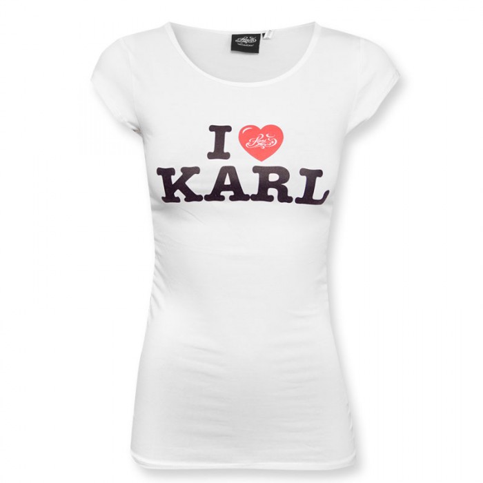 Kani Ladies T-Shirt I Love Karl White