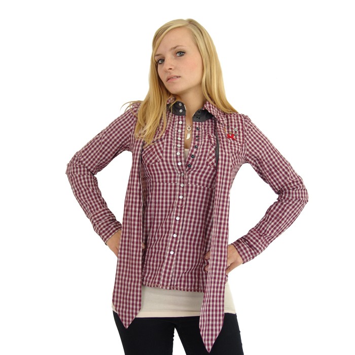 Khujo Bluse Vivien New Check Red