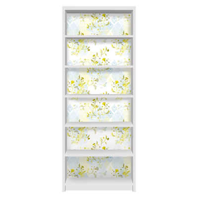 Möbelfolie für IKEA Billy Regal - Klebefolie Oase Blumenmuster