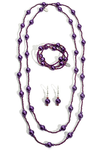 Set Halskette, Armband und Ohrringe