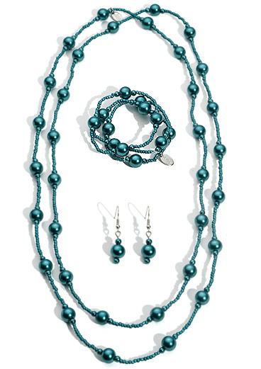 Set Halskette, Armband und Ohrringe