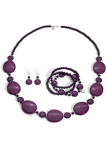 Set Halskette, Armband und Ohrringe